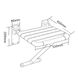 Відкидний стілець для душової кімнати 450х320х640 мм AISI 304, білий HS-03C 0268 фото 4/4