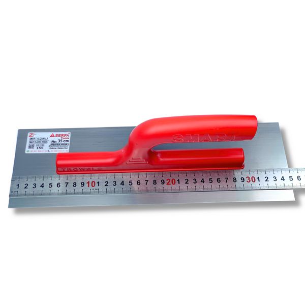 Гладилка штукатурная 35 см Smart Plaster Trowel, нержавеющая сталь, красная (155) 155 фото от Arfen