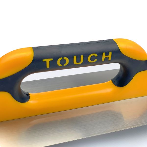 Гладилка штукатурна 40 см Closed Touch Handle, нержавіюча сталь, жовта (133) 133 фото від Arfen